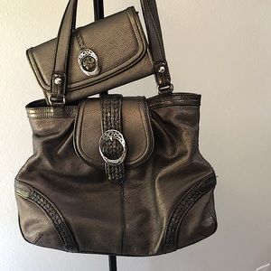 Set- Brighton metallic bronze Purse and matching Wallet. Evan U045250